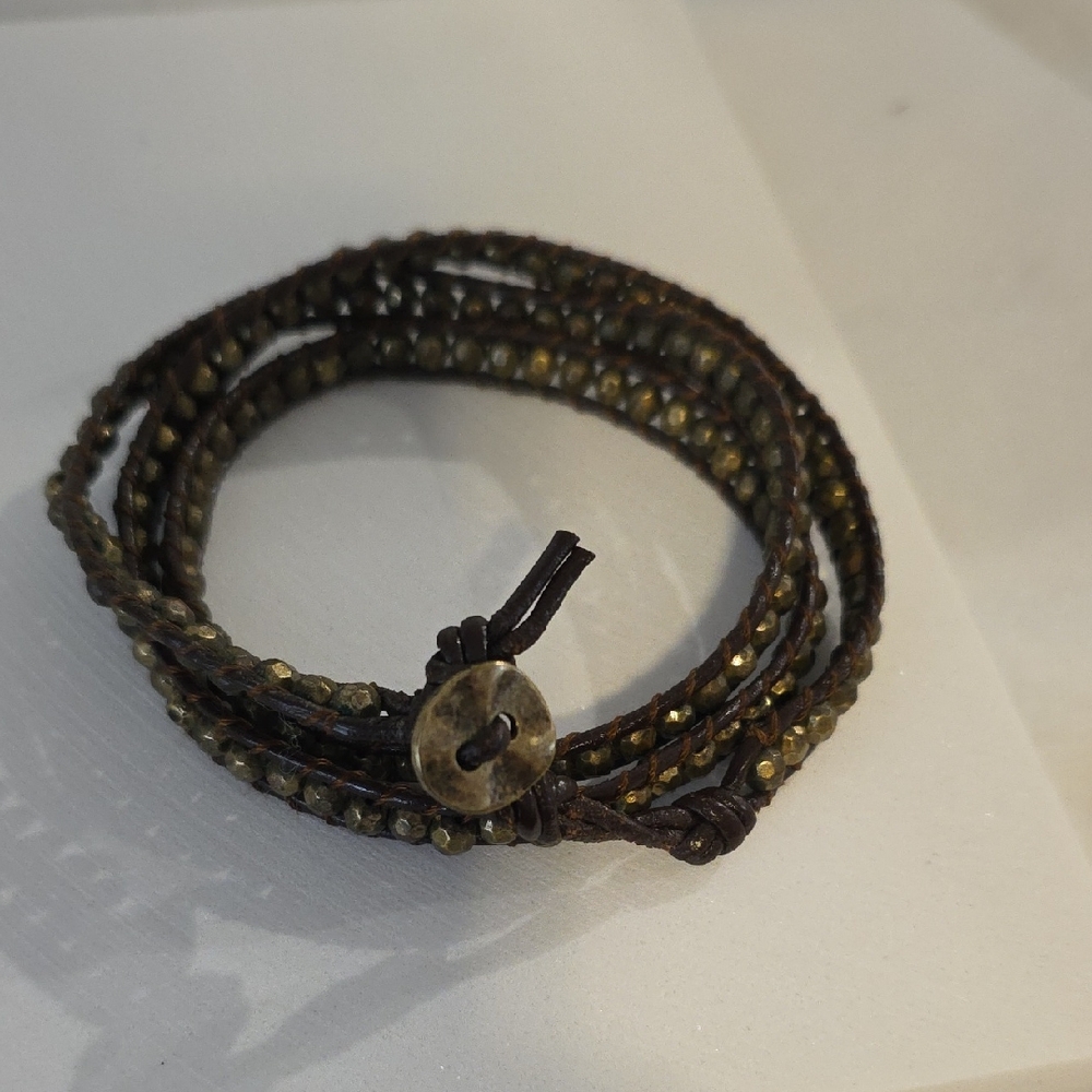 Premier Designs Multi-Brown Beaded Bracelet